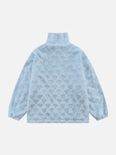 Manteau d'hiver en peluche à motif cœur